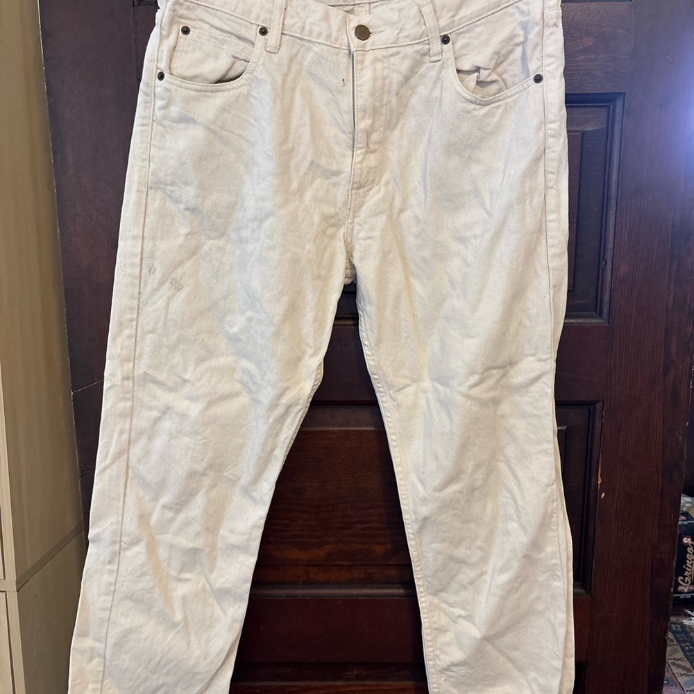 Billy Reid Off-White Denim Pants sz 34